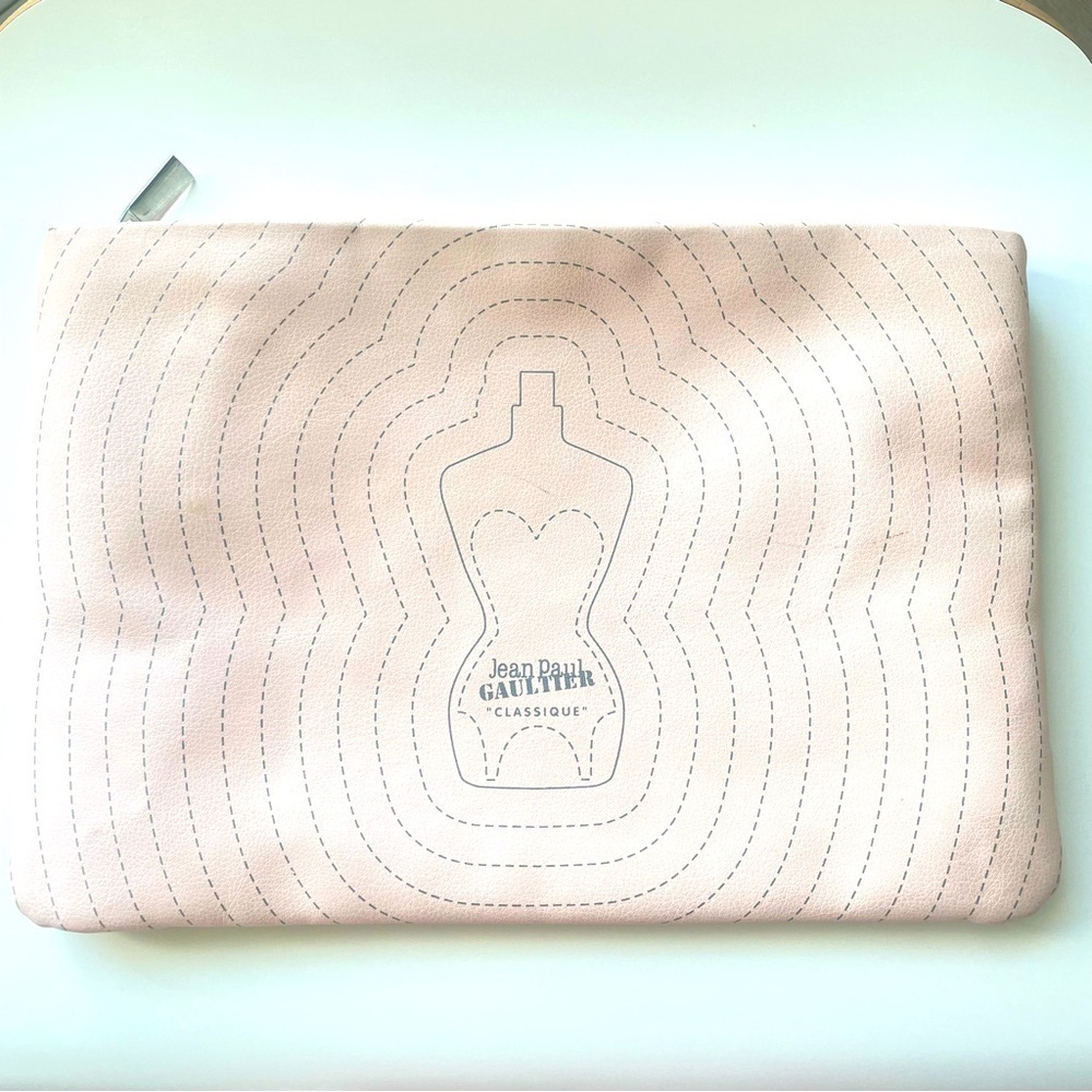 JEAN PAUL GAULTHIER CLASSIC POUCH PINK MINI BAG MAKEUP BAG PERFUME BAG